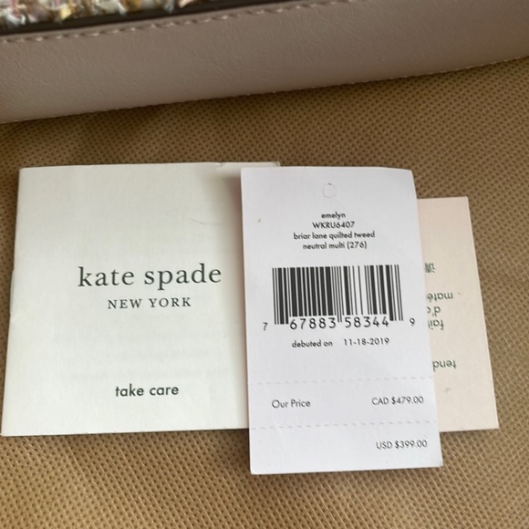 Kate spade briar lane quilted tweed bag (NWT) - Picture 2 of 15